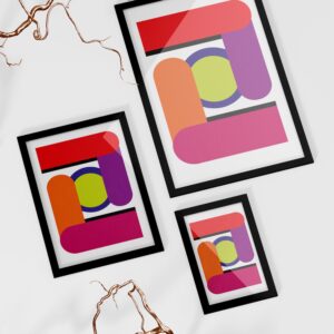 Directional geometric abstraction artwork by Dani Webb_black abstract artist at itsdaniwebb.com
